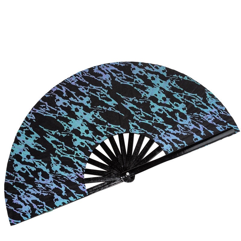 33cm Reflective Bamboo Folding Fan for Party & Kung Fu | Fans & Handheld Cooling Accessories
