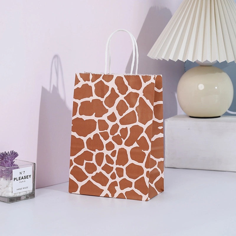 Cute Animal Print Kraft Paper Gift Bags for Children's Day|Party Supplies & Gift Bags