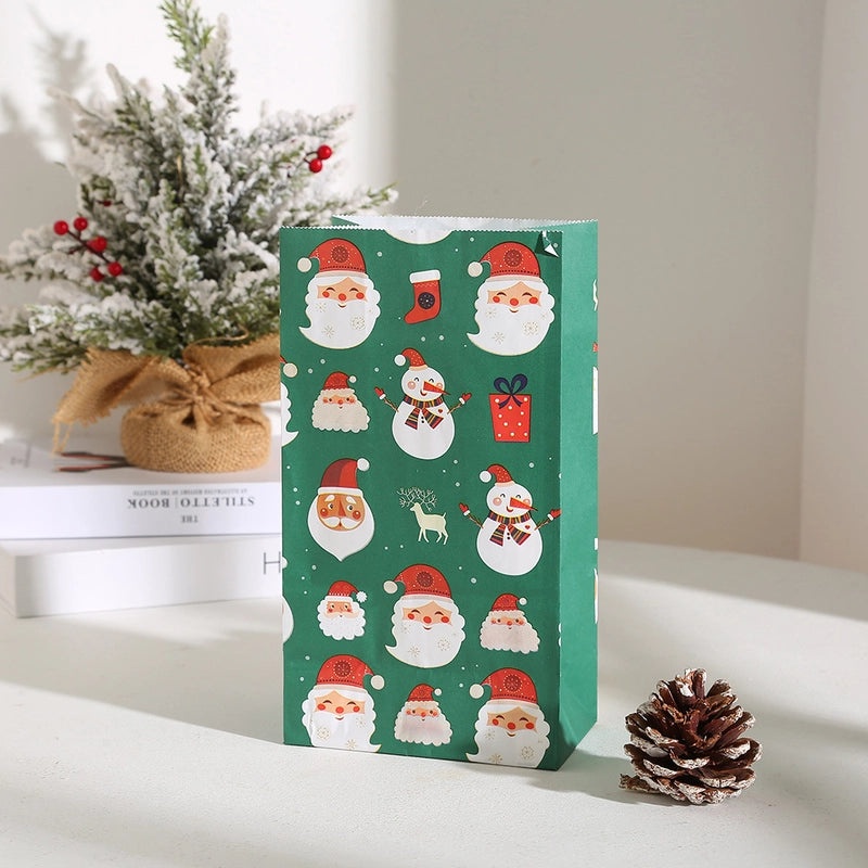 Festive Santa Claus Christmas Party Favor Bags with Cute Design|Holiday Party Supplies
