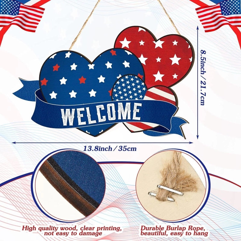 Retro American Flag Wooden Decor for Independence Day|Home Decor