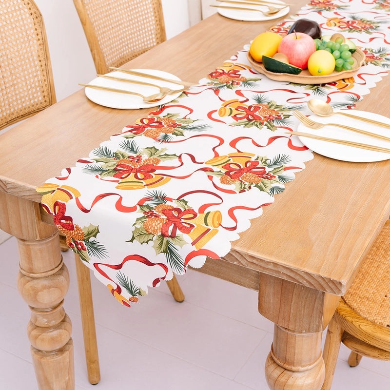 Festive Santa Claus Floral Indoor Tablecloth for Christmas Decor|Home Decor & Table Linens