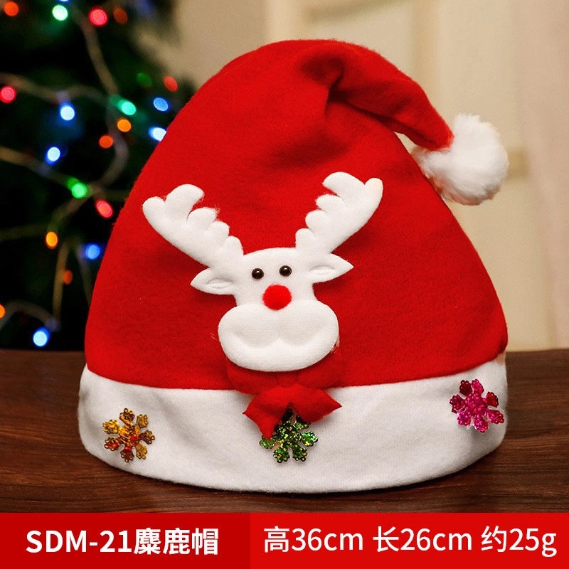 Christmas Cute 2D Cartoon Nonwoven Fabric Decorations|Holiday Home Decor