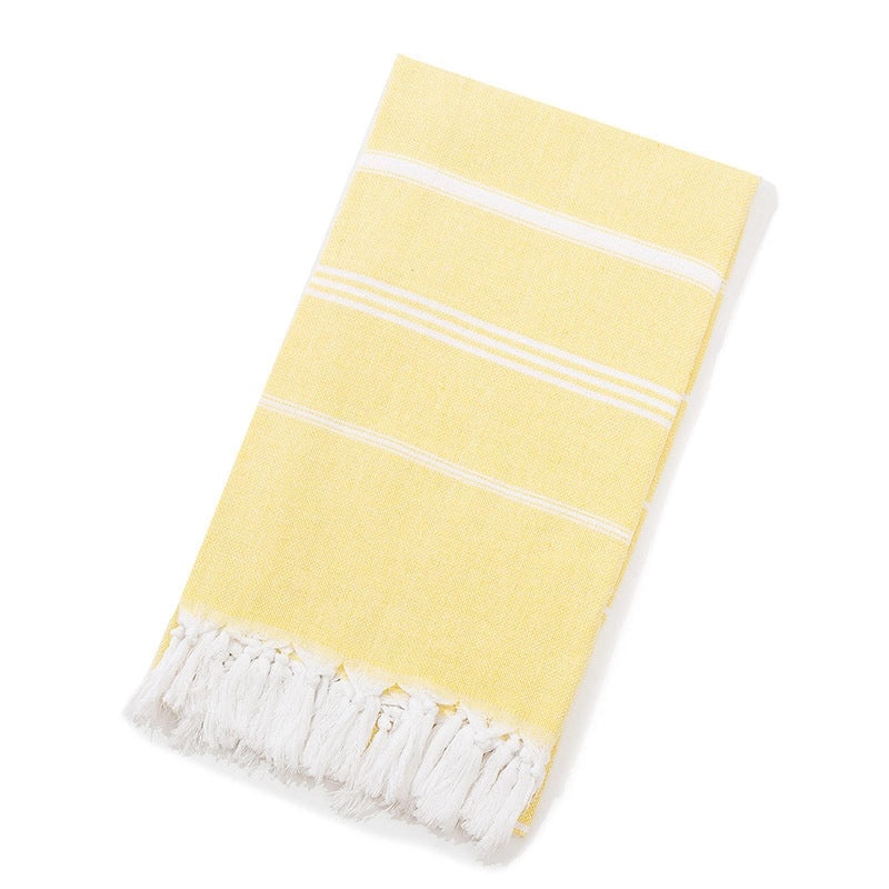 Personalized Cotton Turkish Non-stick Sand-resistant Beach Towel with Tassels | Beach Towels & Shawls