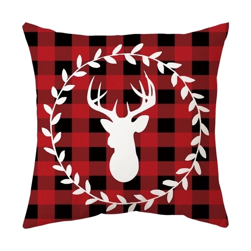 Festive Christmas Tree Snowflake Elk Plush Cushion Covers for Home Decor|Home Decor & Accessories