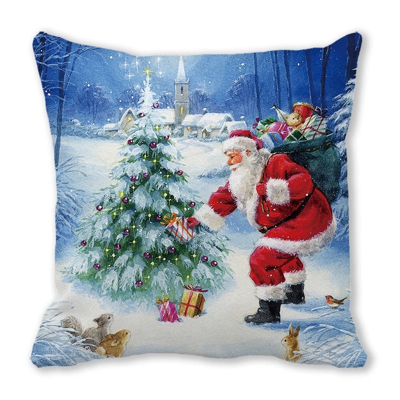 Festive Santa Pillow Covers for Couch Sofa Christmas Home Decor|Home Decor & Pillows
