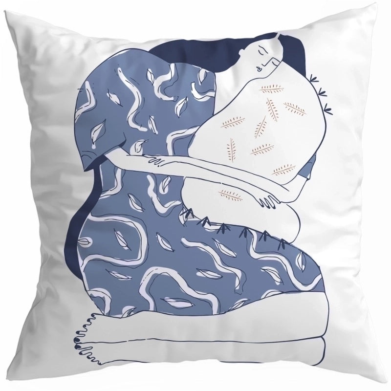 Artistic Geometric Color Block Modern Peach Skin Pillow Covers|Home Decor Pillows