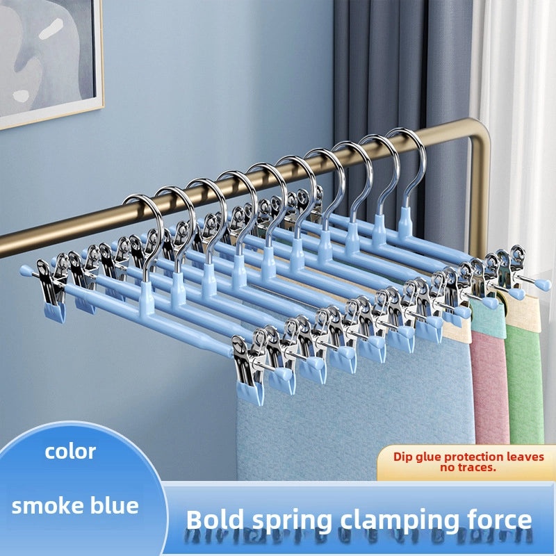 10 Pieces Stainless Steel Non-slip Pants Hangers for Household Clothes Storage and Drying | Home & Kitchen Storage
