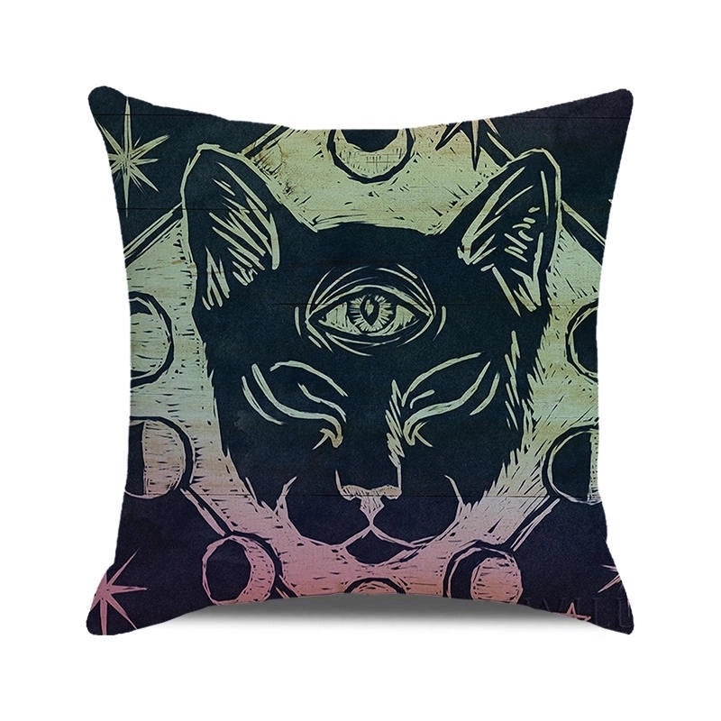 Halloween Skull Cotton Pillow Covers Retro Punk Style for Couch Sofa Decor|Home Decor & Pillows