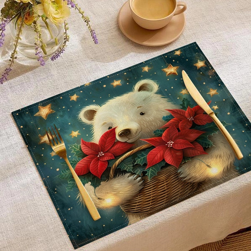 Minimalist Christmas Tree Placemat for Holiday Dining|Home Decor & Tableware