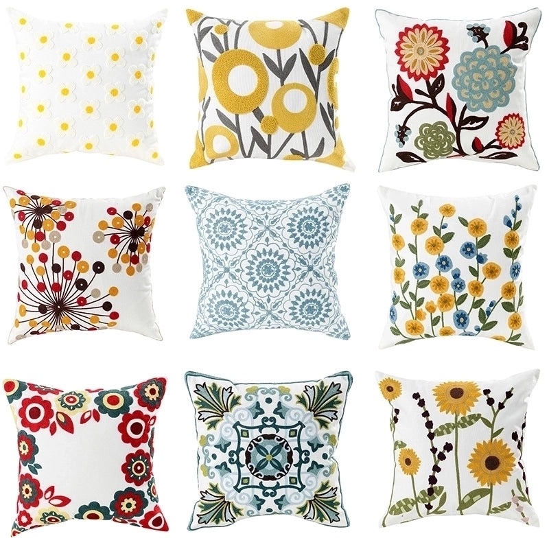 Stylish Floral Canvas Decorative Cushion Pillow|Home Decor Pillows