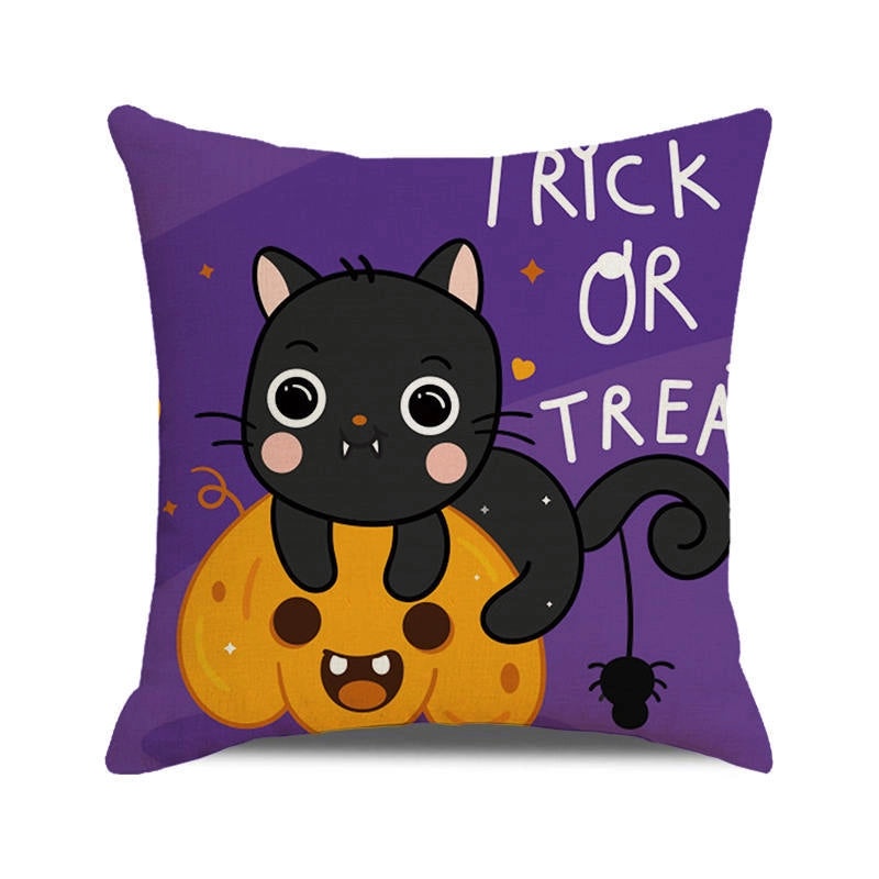 Halloween Cartoon Letter Dog Cat Plush Pillow Cushion for Couch Sofa|Home Decor