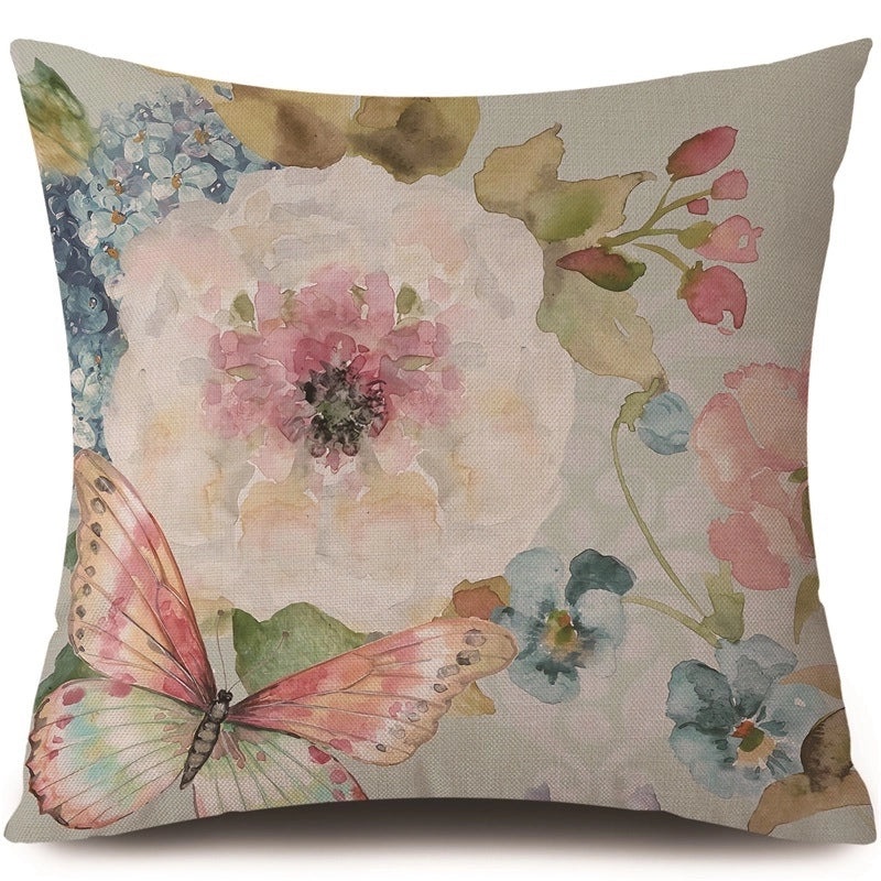 Trendy Animal and Floral Linen Pillow Covers|Home Decor Pillows