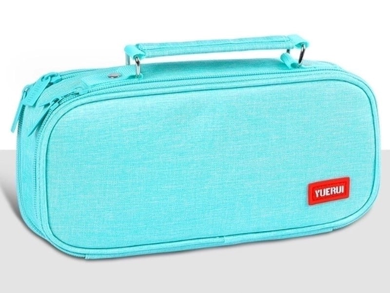 Simple Solid Color Oxford Fabric Pencil Case for School Use|Stationery & Office Supplies
