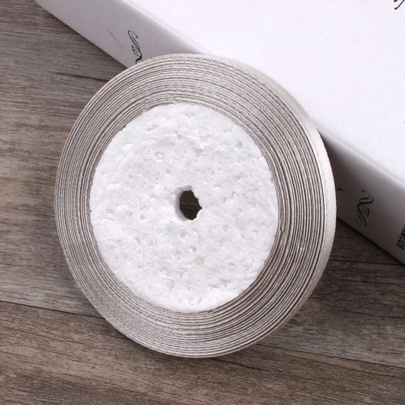 6mm Red Fabric Ribbon with Gold Edge for Hair Accessories and Packaging|Hair Accessories and Packaging Supplies