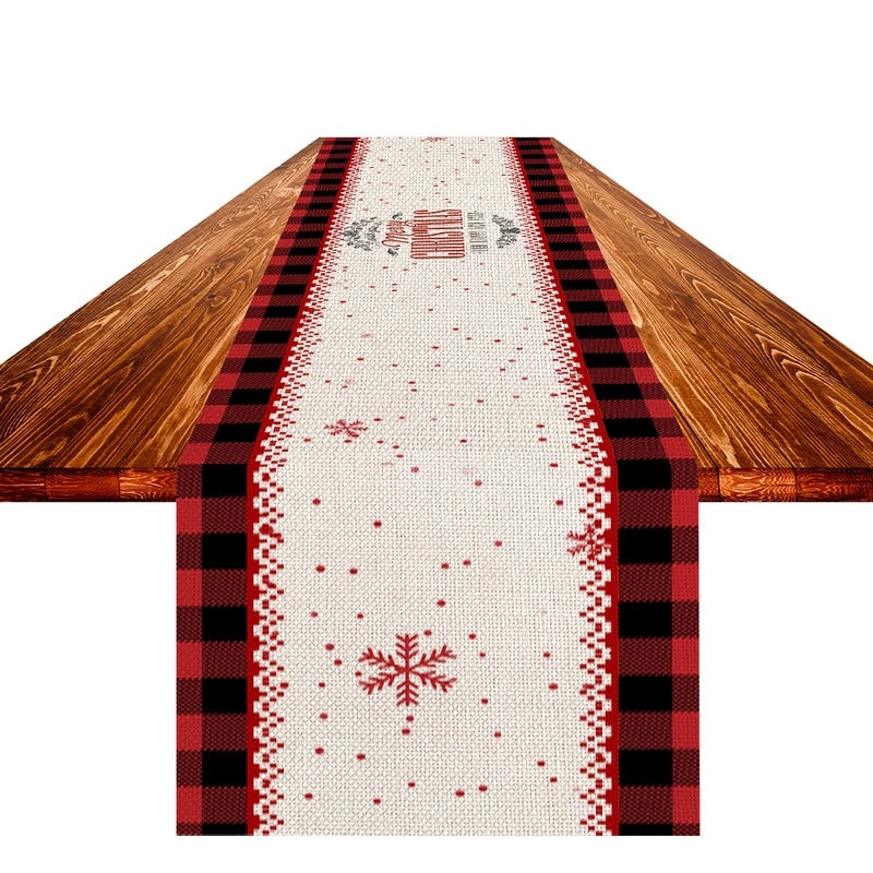 Innovative Christmas Linen Table Runner Durable Anti-Pollution Table Cloth for Holiday Decor|Home & Living > Home Decor > Table Runners