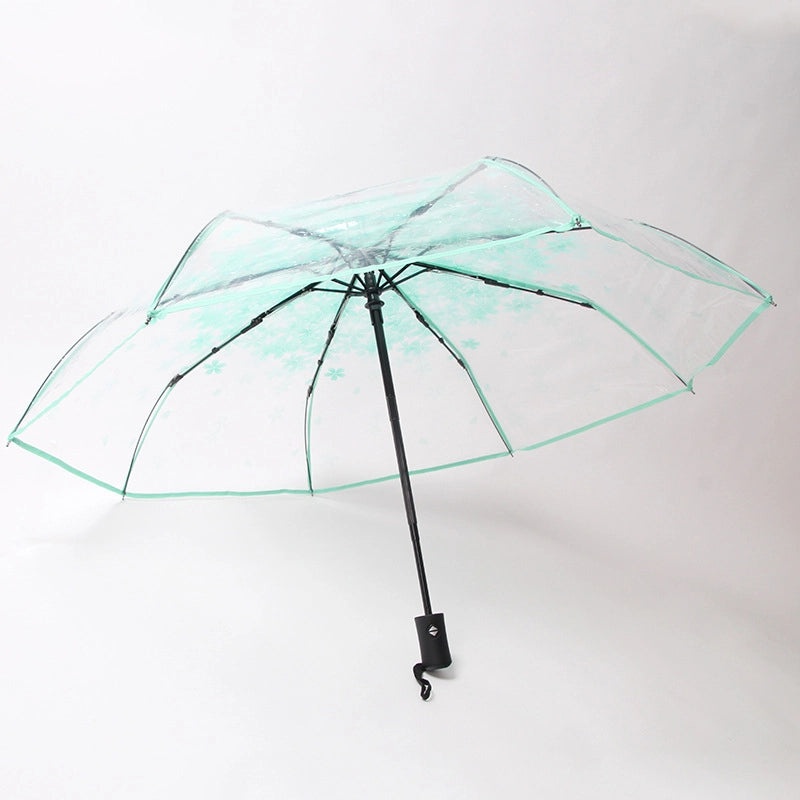Cute Transparent Cartoon Umbrella Thickened Clear Student Rain Gear for Outdoor Photoshoot | Umbrellas & Rain Gear