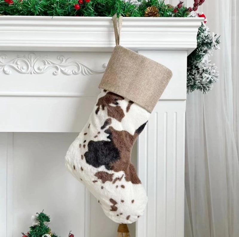 Cute Cartoon Cow Christmas Socks Polyester Indoor Party Festival Wear|Festive Socks & Hosiery