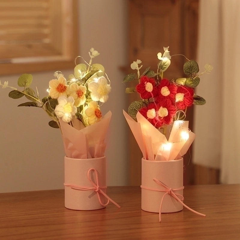 Delicate Floral Yarn Artificial Plant for Indoor Party and Date Decoration|Home Decor & Artificial Plants