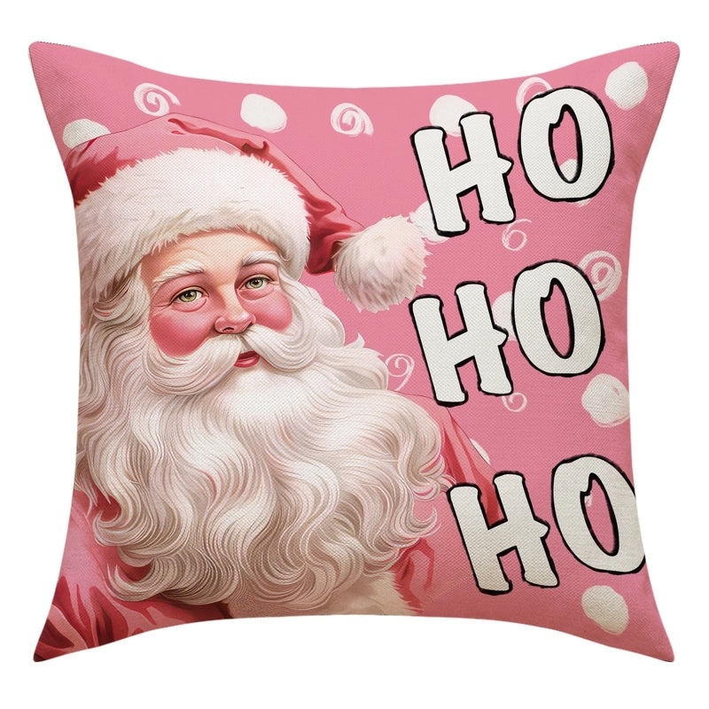 Cute Santa Claus Christmas Pillow Covers Polyester Sofa Cushion Case|Home Decor