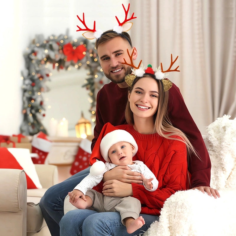 Christmas Reindeer Antlers Hair Band for Party Costume Props | Festival Accessories
