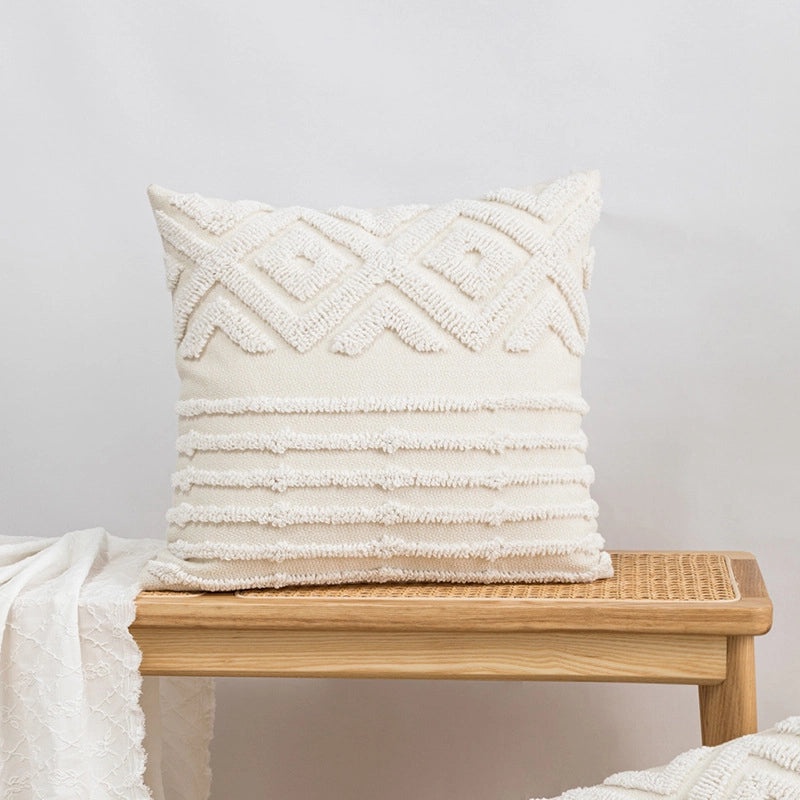 Color Block Cotton Pillowcases in Minimalist Classic Style | Home Decor Bedding Pillows