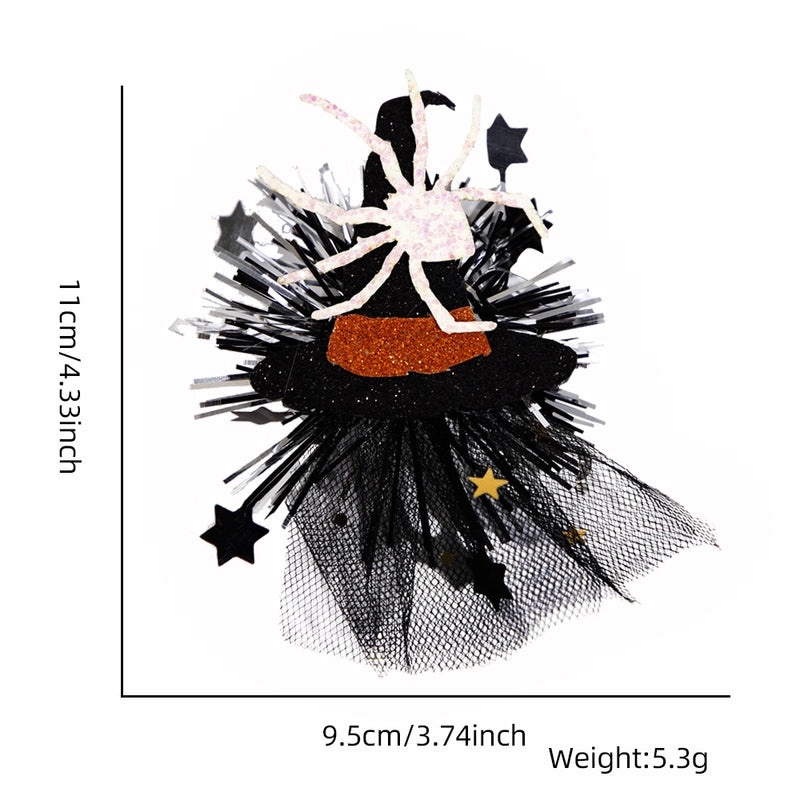 Halloween Retro Pumpkin Skull Ghost Felt Gauze Iron Party Hairpin|Halloween Accessories