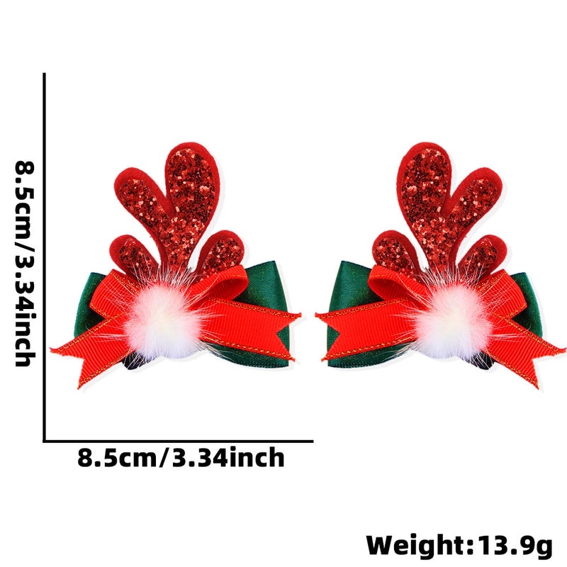 Festive Christmas Cartoon Antler Hairpin Cute Party Accessory for Holiday Celebrations|Holiday Accessories