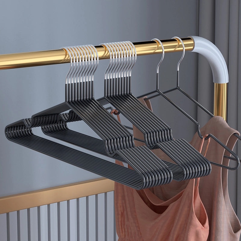 Durable Non-Slip Metal Clothes Hanger with Dip Plastic Coating for Home Use | Home Storage & Organization