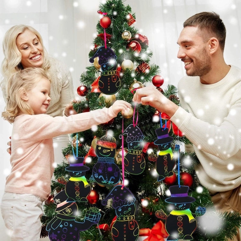 Adorable Cartoon Snowman DIY Bookmark Decoration for Christmas Tree Painting | Home & Living > Christmas & Holiday Decor