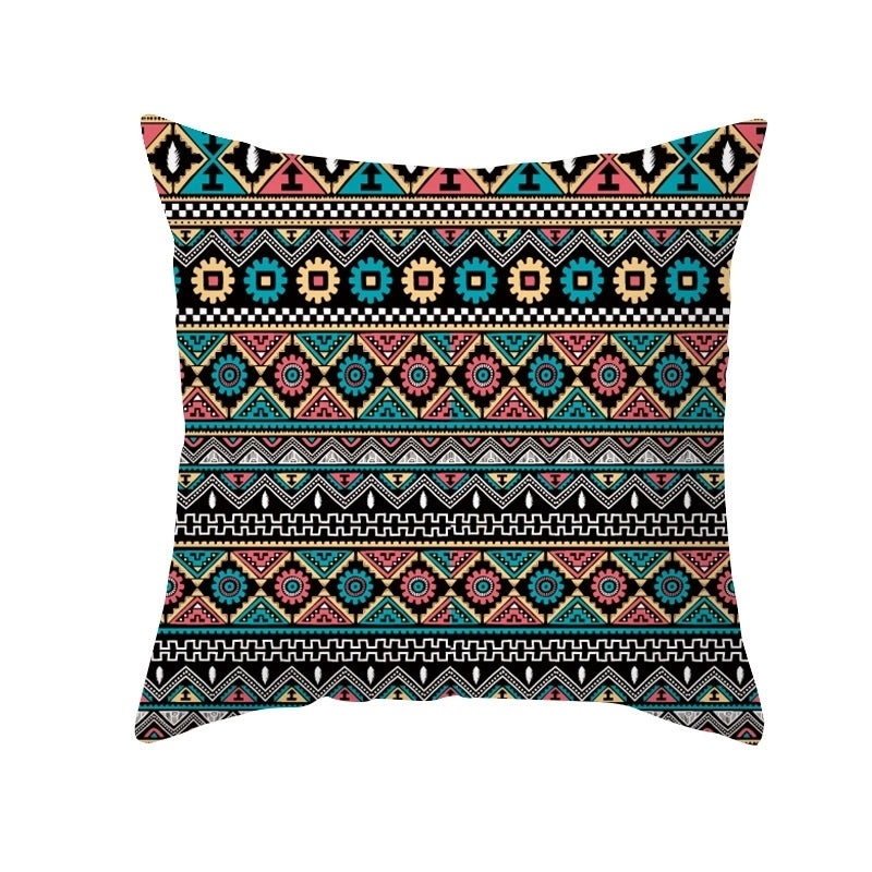 Bohemian Geometric Peach Skin Cushion Covers|Home Decor Pillows