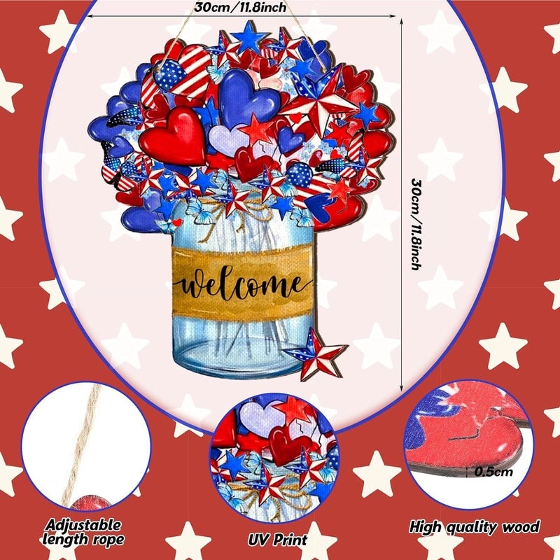 Retro American Flag Wooden Decor for Independence Day|Home Decor