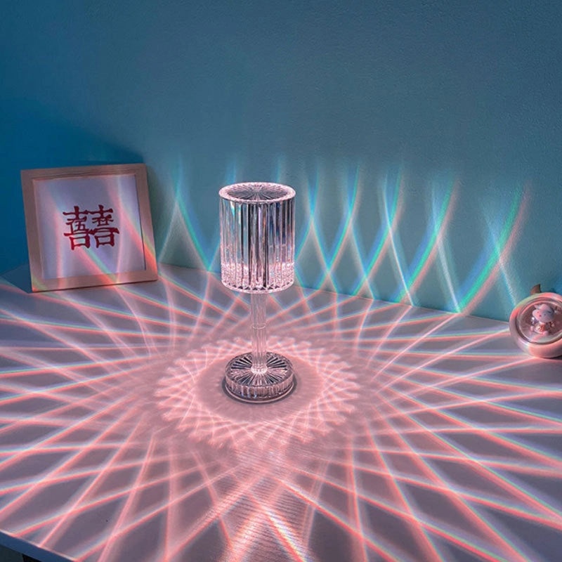 Minimalist Geometric Indoor Night Light with Mixed Materials, 1 Piece | Home Decor Lighting