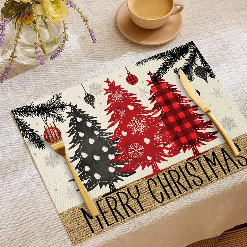 Minimalist Christmas Tree Placemat for Holiday Dining|Home Decor & Tableware