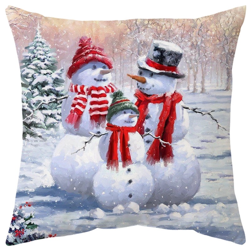 Adorable Snowman Plush Cushion Covers|Home Decor Pillows