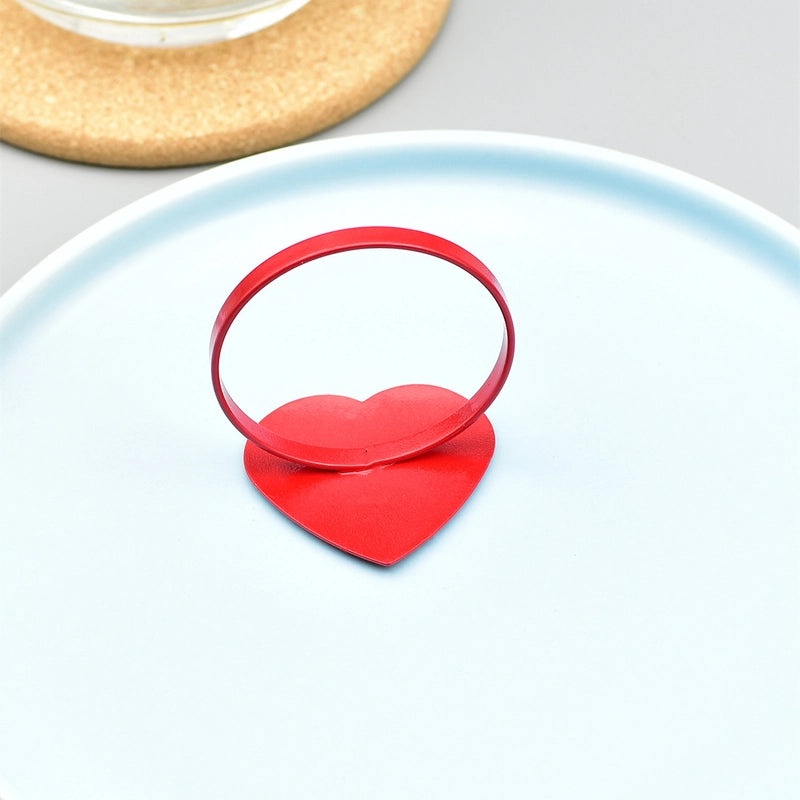 Elegant Red Heart Alloy Table Decoration for Valentine's Day Date | Home Decor