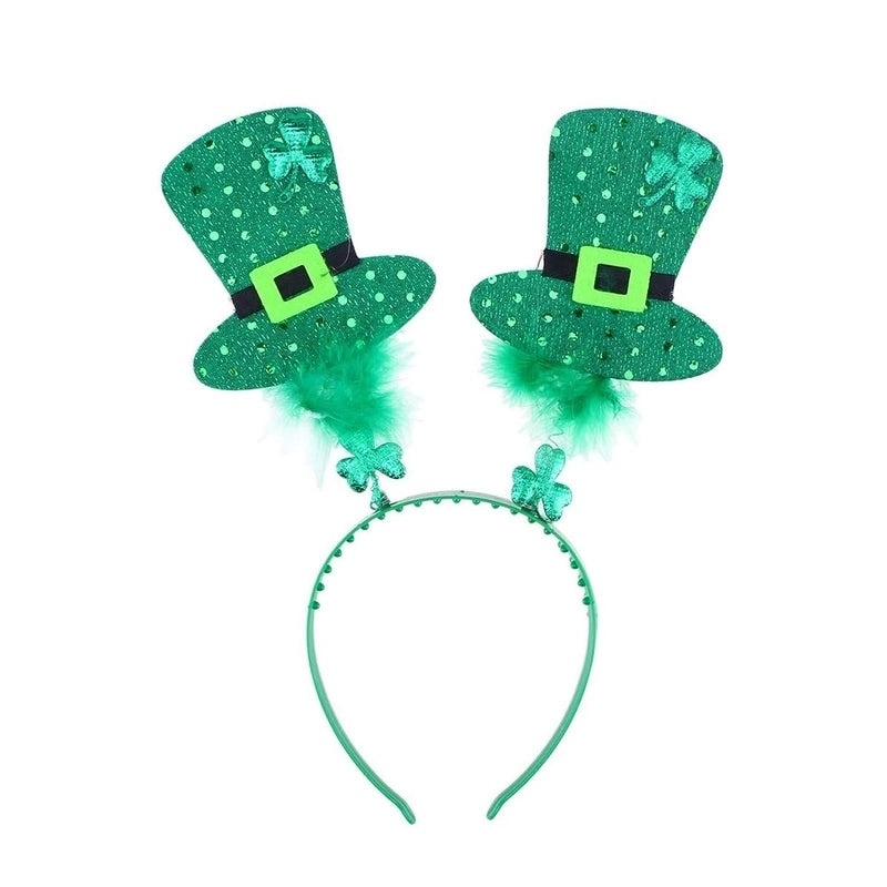 St. Patrick's Day Shamrock Bow Hairband Party Costume Accessory Plastic Hair Band 1 Piece|Hair Accessories