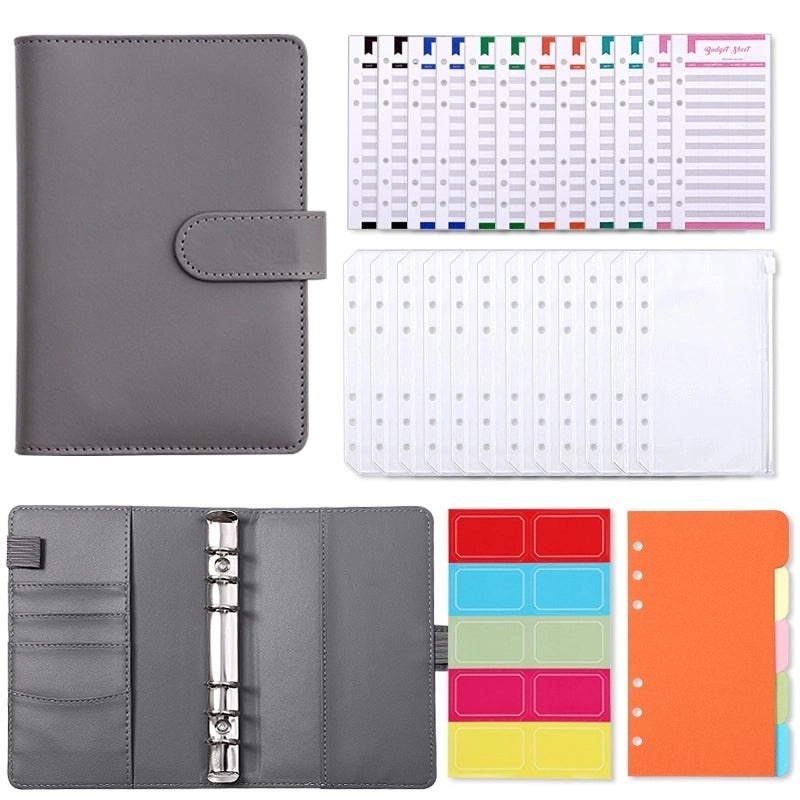 Creative Macaron A6 PU Refillable Loose-leaf Accounting Planner|Stationery & Office Supplies
