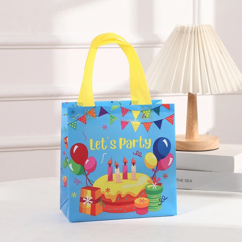 Cartoon Waterproof Non-woven Birthday Gift Tote Bag Full Moon Party Return Favor Bag|Gift Bags & Packaging