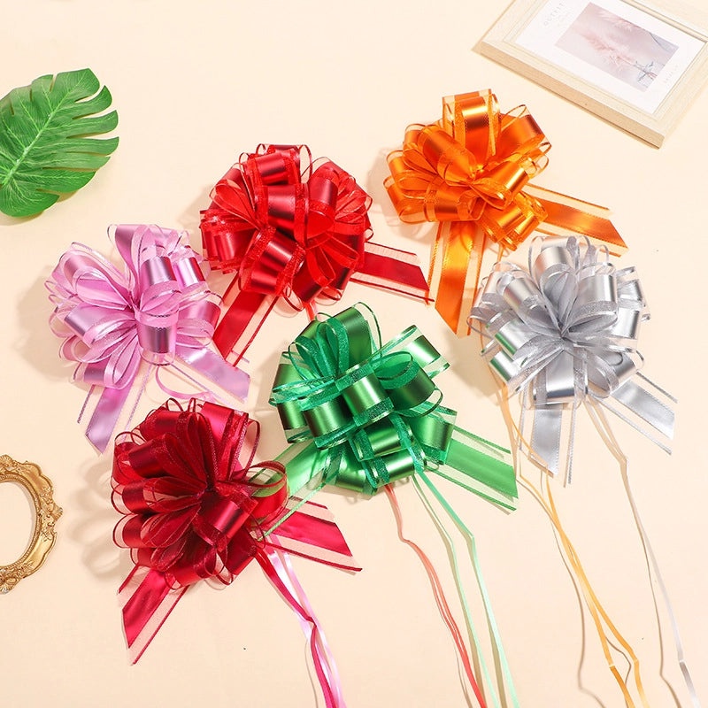 Large Matte Metal Color Ball Flower for Christmas Gift Packaging | Christmas Decorations