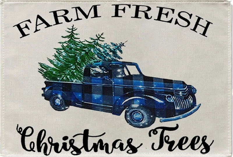 Vintage Cotton Linen Christmas Tree Letter Decoration|Home & Garden > Holiday Decor > Christmas Decorations