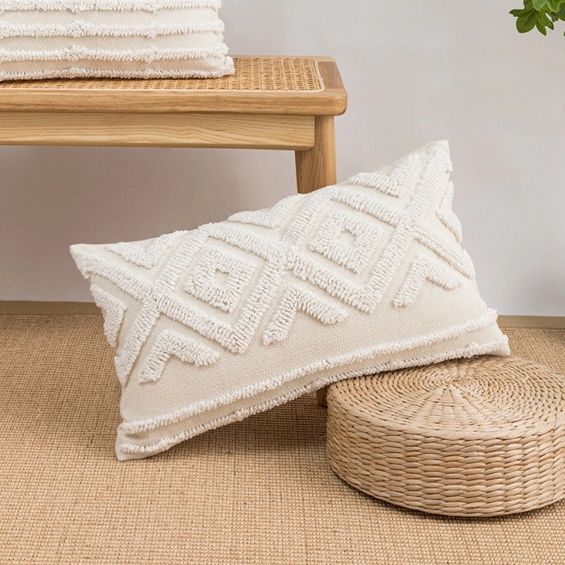 Color Block Cotton Pillowcases in Minimalist Classic Style | Home Decor Bedding Pillows