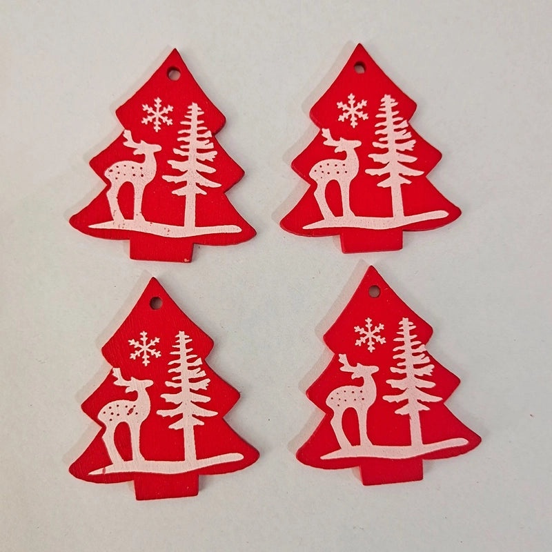 Creative Wooden Christmas Ornaments DIY Home Pendant Crafts Factory Direct | Home Decor & DIY Accessories