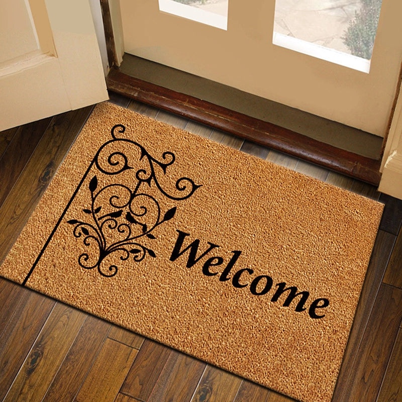 Coconut Palm Pattern Absorbent Bathroom Floor Mat Non-slip Entrance Rug Durable Household Floor Mat|Home & Living > Bath > Bath Rugs