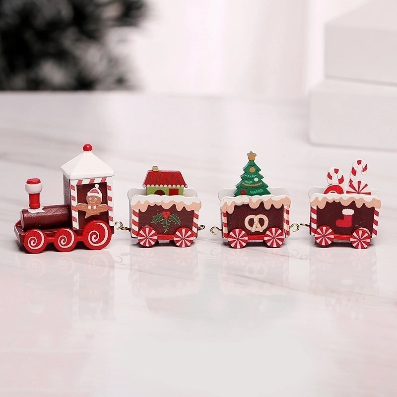 Festive Wooden Christmas Tree Train Gift Box for Indoor Decoration|Home Decor & Holiday Ornaments