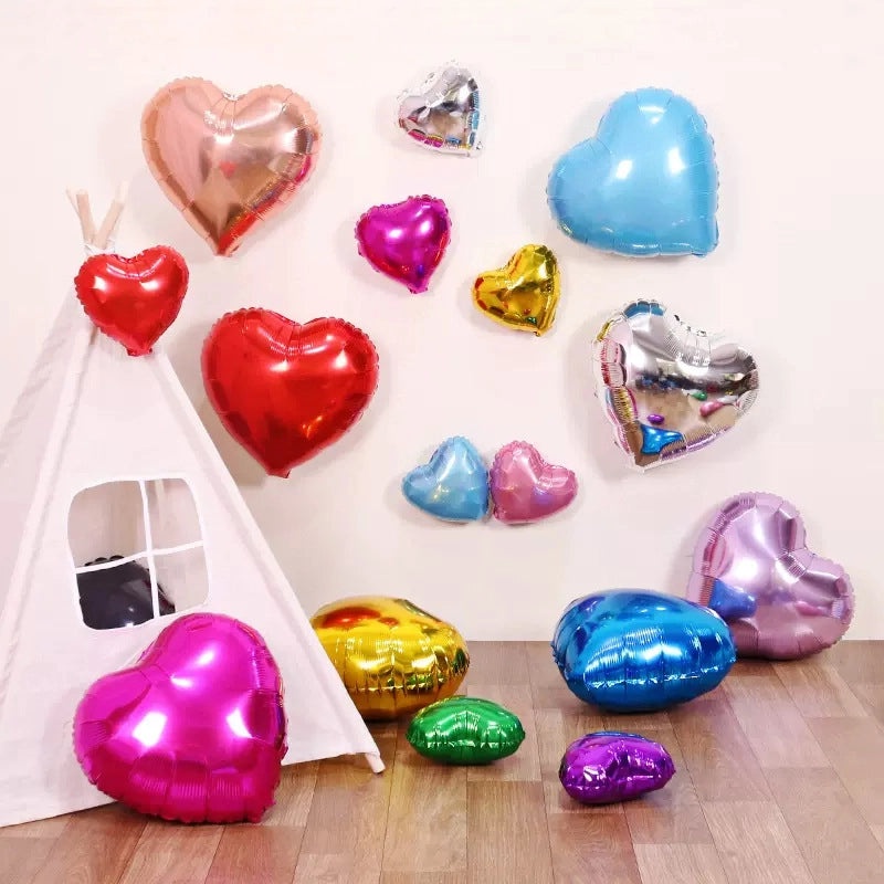 Minimalist Heart Shape Aluminum Foil Balloons for Party Festival Decoration|Party Decorations
