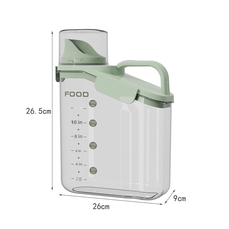 Plastic Grain Storage Jar for Cereals Noodles Beans Rice Sealed Food Grade Kitchen Container | Kitchen Storage