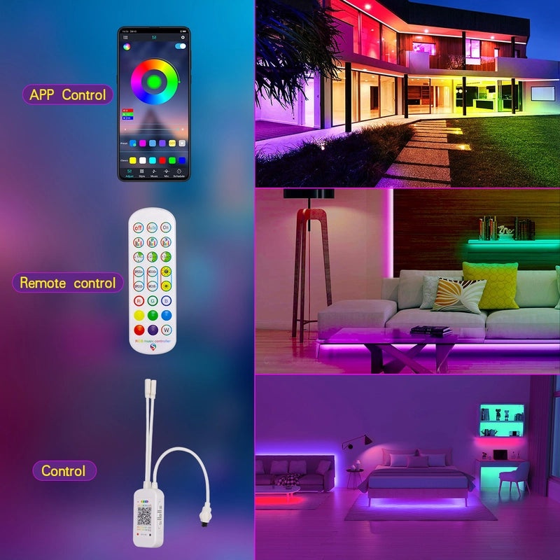 Casual Solid Color Synthetic Indoor LED Strip Lights|Home Decor Lighting