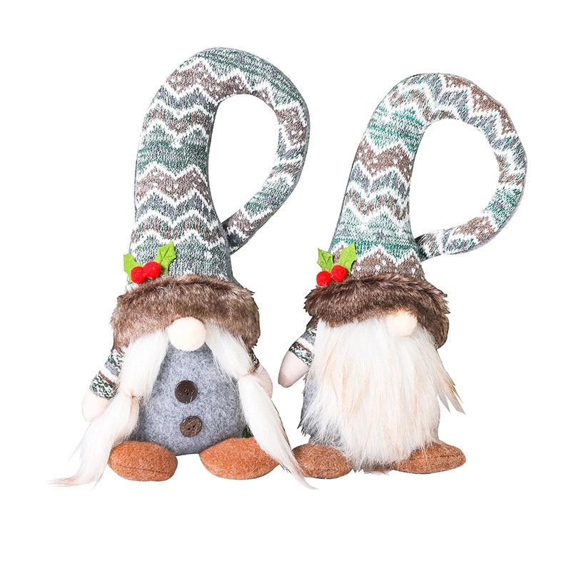 Christmas Faceless Doll with Bent Hat Curtain Tieback Button | Home Decor Accessories