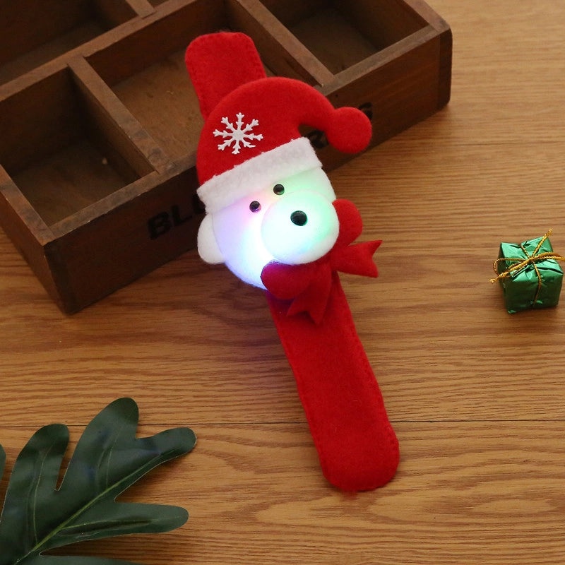 Christmas Light-Up Slap Bracelets for Kids, Snowman & Santa Designs|Kids Jewelry & Accessories