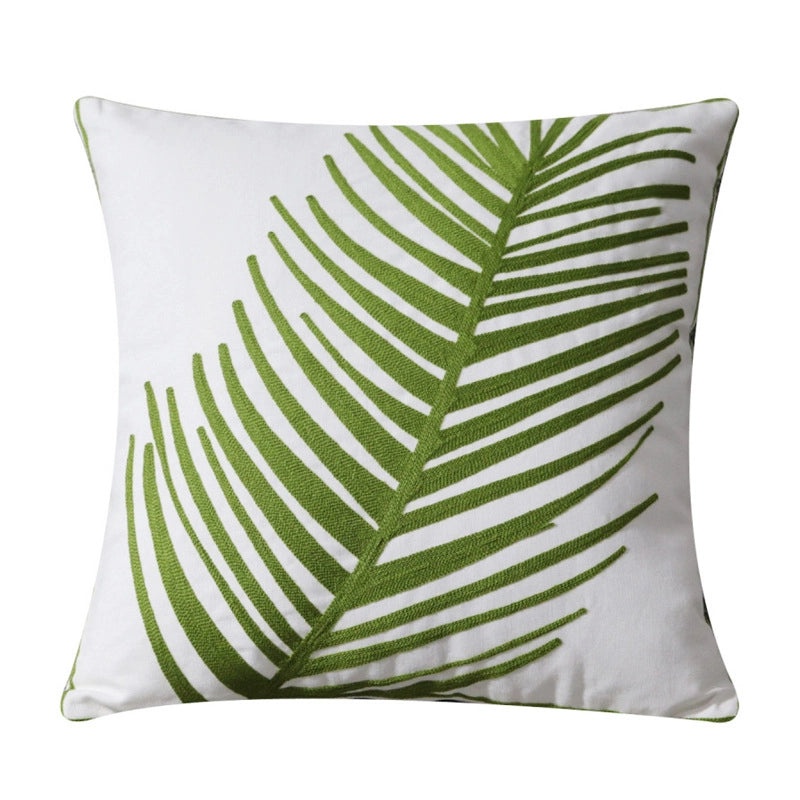 Cotton Embroidered Floral Cushion Cover for Sofa and Bedside Soft Decorative Pillow Case|Home Decor